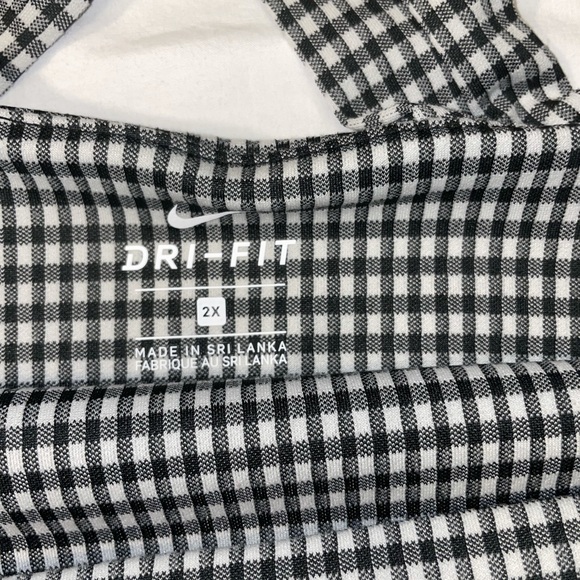Nike Yoga Womens Cropped Gingham Tank  2X - Picture 3 of 9